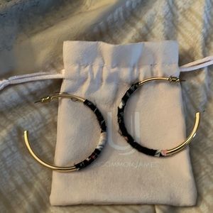 Uncommon James gold hoops with thread wrap around detailing